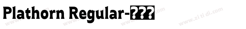 Plathorn Regular字体转换